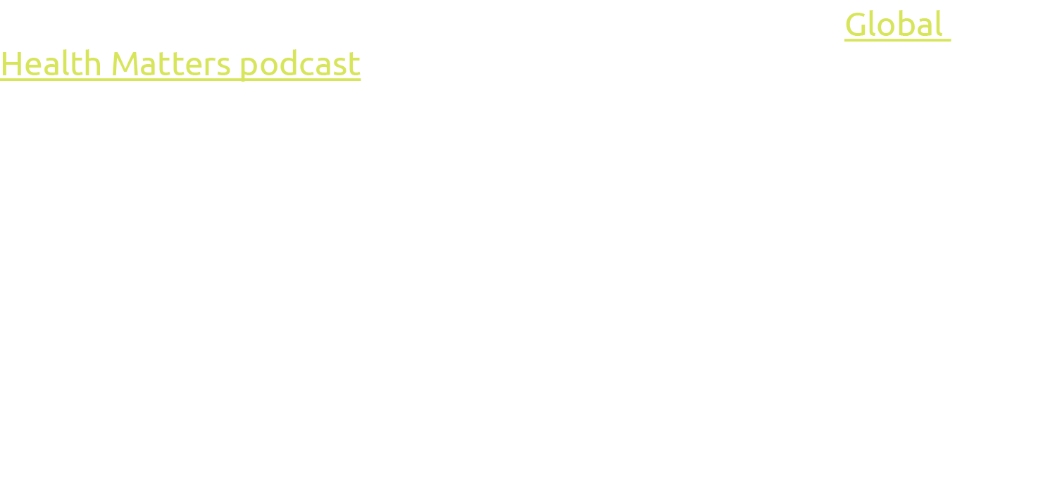 Produced by TDR and hosted by Dr Garry Aslanyan, the Global Health Matters podcast aims to discuss and share experien   
