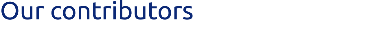 ﻿Our contributors